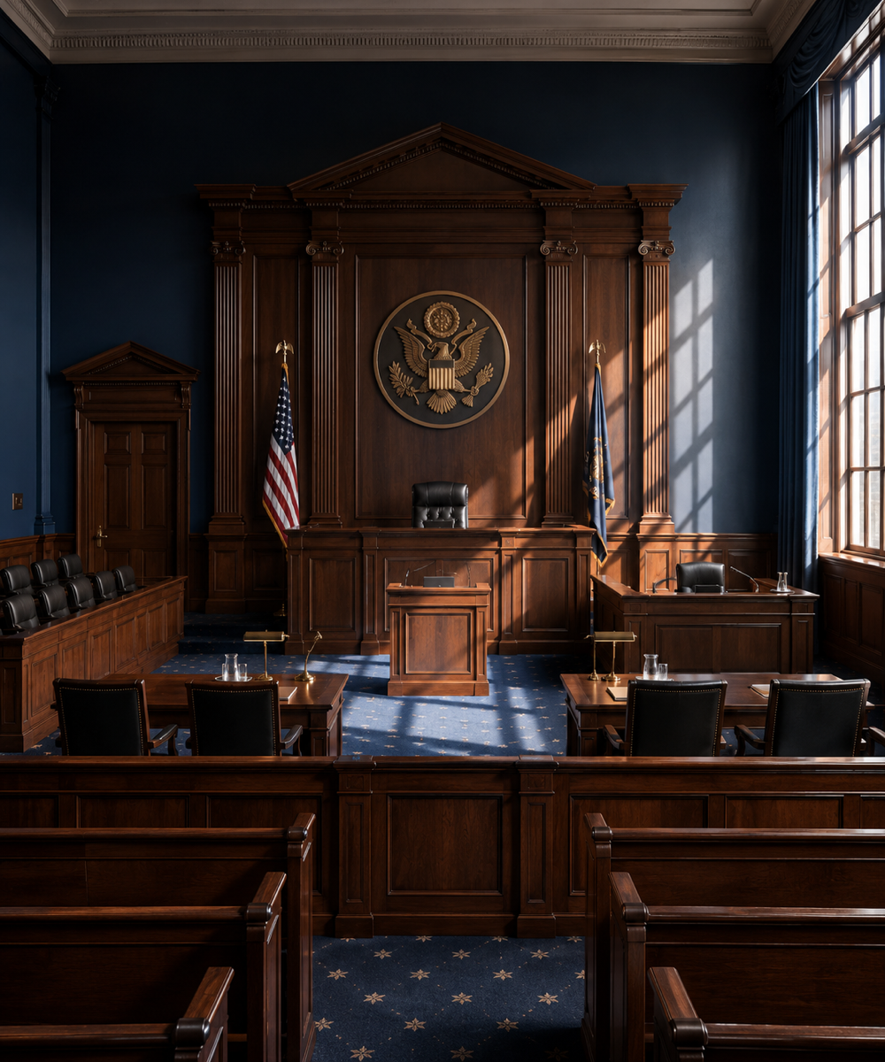 Federal courthouse and government architecture tied to crypto fraud defense